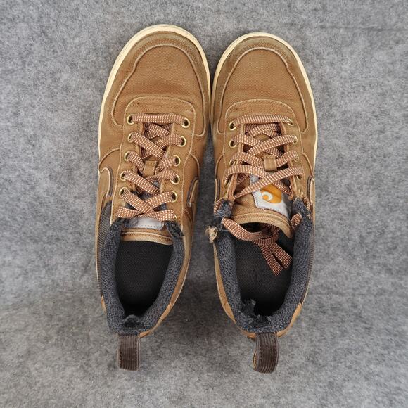 Nike Shoes 6Y Air Force 1 Low Carhartt WIP Ale Brown GS Sneakers Canvas Corduroy - Picture 8 of 16